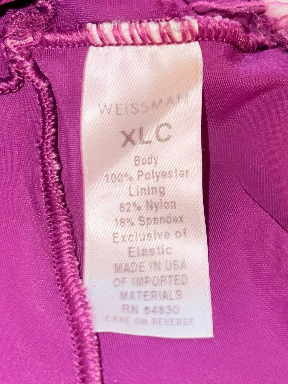 Weissman Plum Ombre Glitter Mesh Lyrical Dance Dress Floral Shoulder Strap XLC